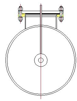 單個測點安裝結構簡圖(當管道尺寸小于300mm選用)